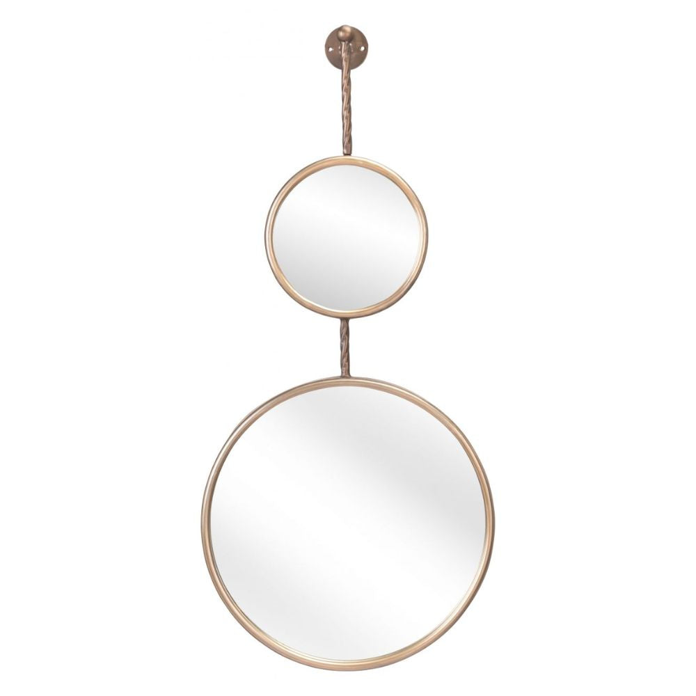 MIRROR ZUO MOTTAS | Mid-Century Modern Urban Industrial Style Wall Mirror | Gold | Painted steel | Inside Room Waiting Room Decorative Room Home Interior Decorative Bedroom Mirrors