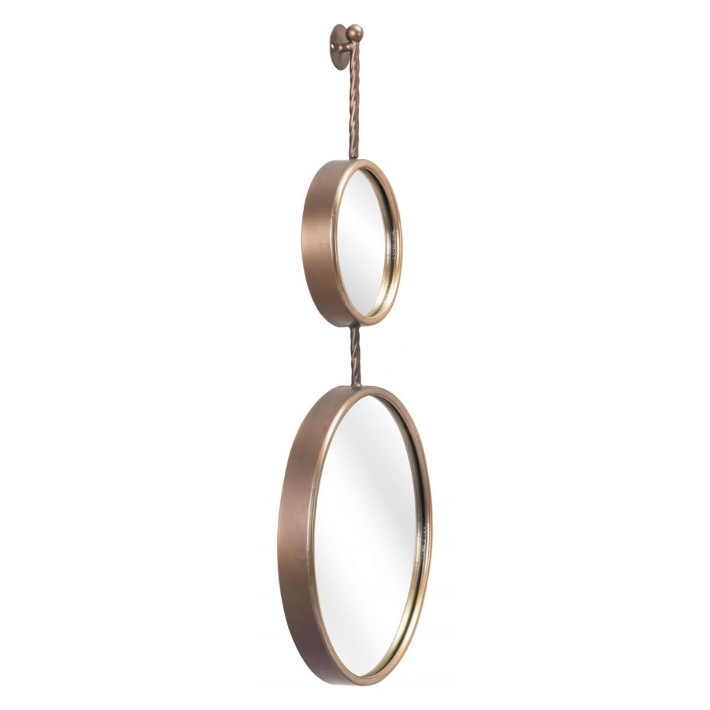 MIRROR ZUO MOTTAS | Mid-Century Modern Urban Industrial Style Wall Mirror | Gold | Painted steel | Inside Room Waiting Room Decorative Room Home Interior Decorative Bedroom Mirrors