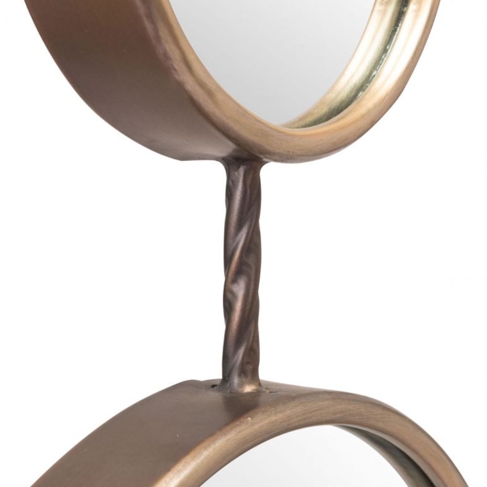 MIRROR ZUO MOTTAS | Mid-Century Modern Urban Industrial Style Wall Mirror | Gold | Painted steel | Inside Room Waiting Room Decorative Room Home Interior Decorative Bedroom Mirrors