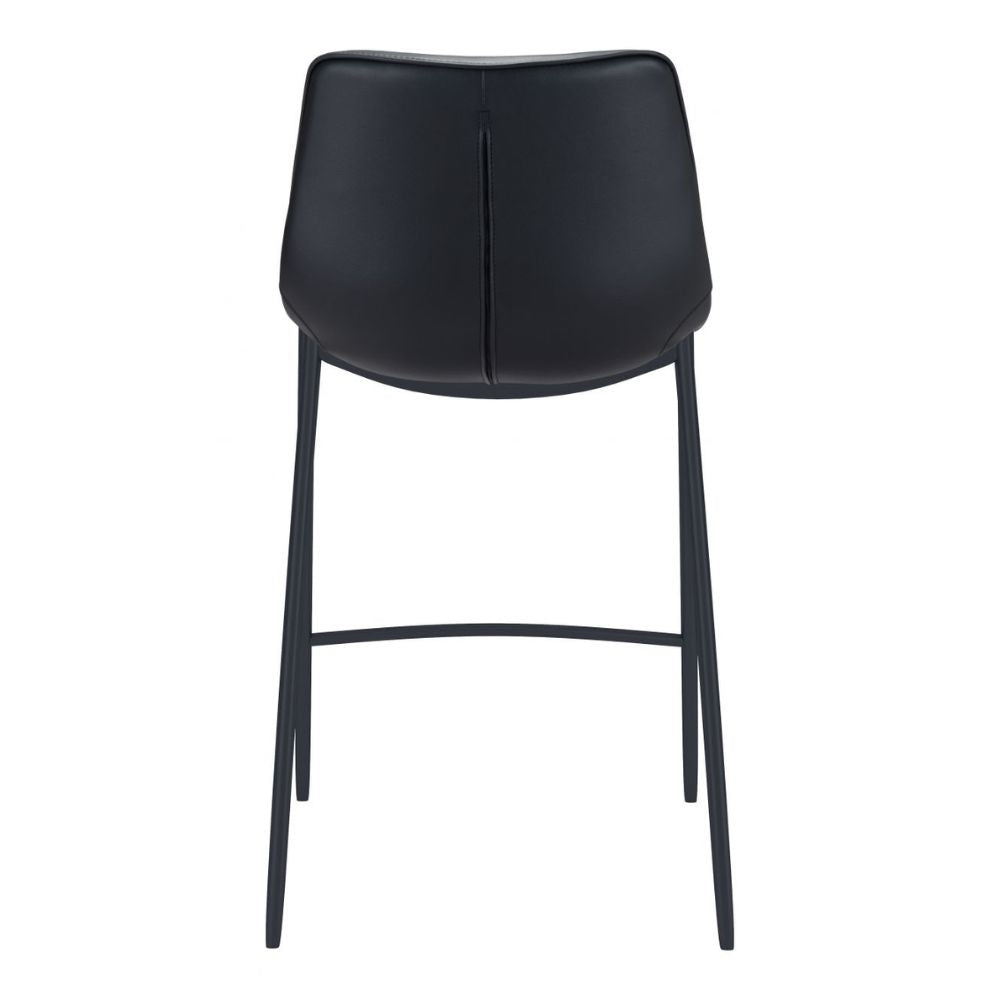 STOOL ZUO MAGNUS 101923 | Barstool | Black | 100% Polyurethane | Faux Leather | Inside | Bar Restaurant Cafetería Food Court Bar Breakfast Kitchen Bistro