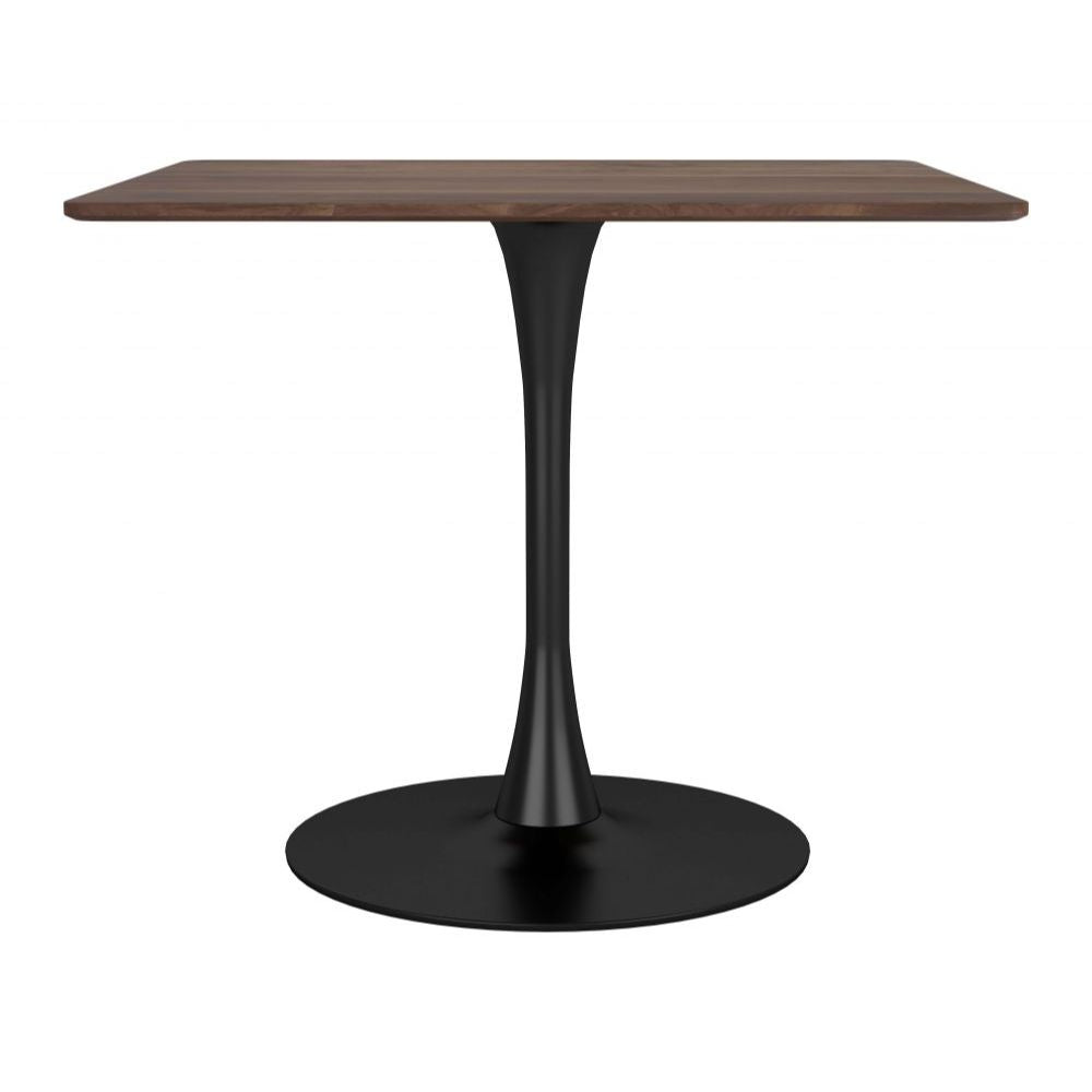 TABLE BYRON ZUO 101818 | Dining Table | Brown Black | Faux Wood MDF | Powder Coated Steel | Inside | Kitchen Living Room Office Bar Area