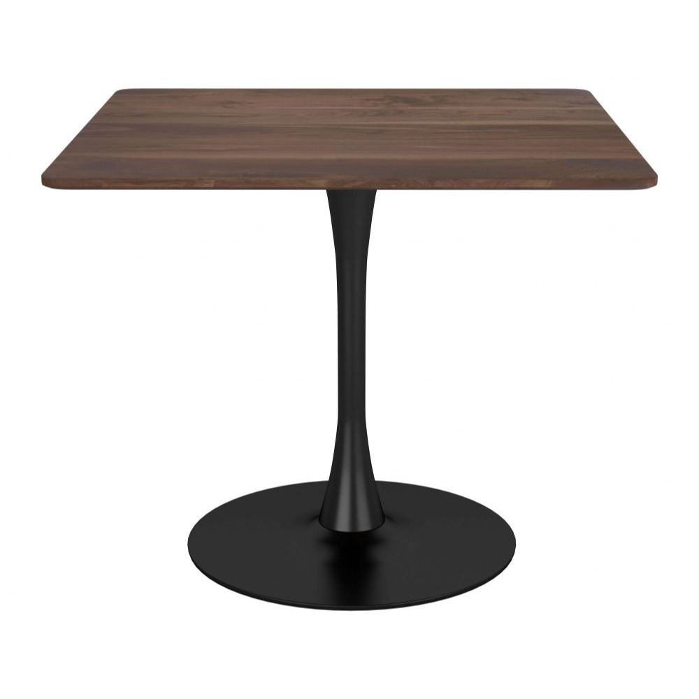 TABLE BYRON ZUO 101818 | Dining Table | Brown Black | Faux Wood MDF | Powder Coated Steel | Inside | Kitchen Living Room Office Bar Area