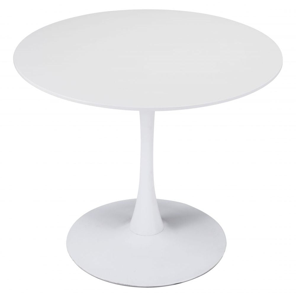 TABLE ZUO OPUS 101566 | Dining Table | White | Painted MDF | Powder Coated Steel | Inside | Kitchen Living Room Office Bar Area