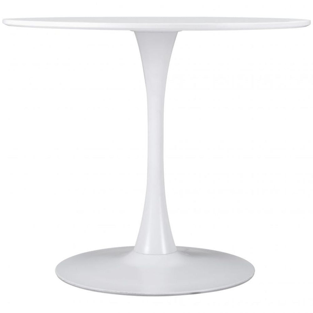 TABLE ZUO OPUS 101566 | Dining Table | White | Painted MDF | Powder Coated Steel | Inside | Kitchen Living Room Office Bar Area