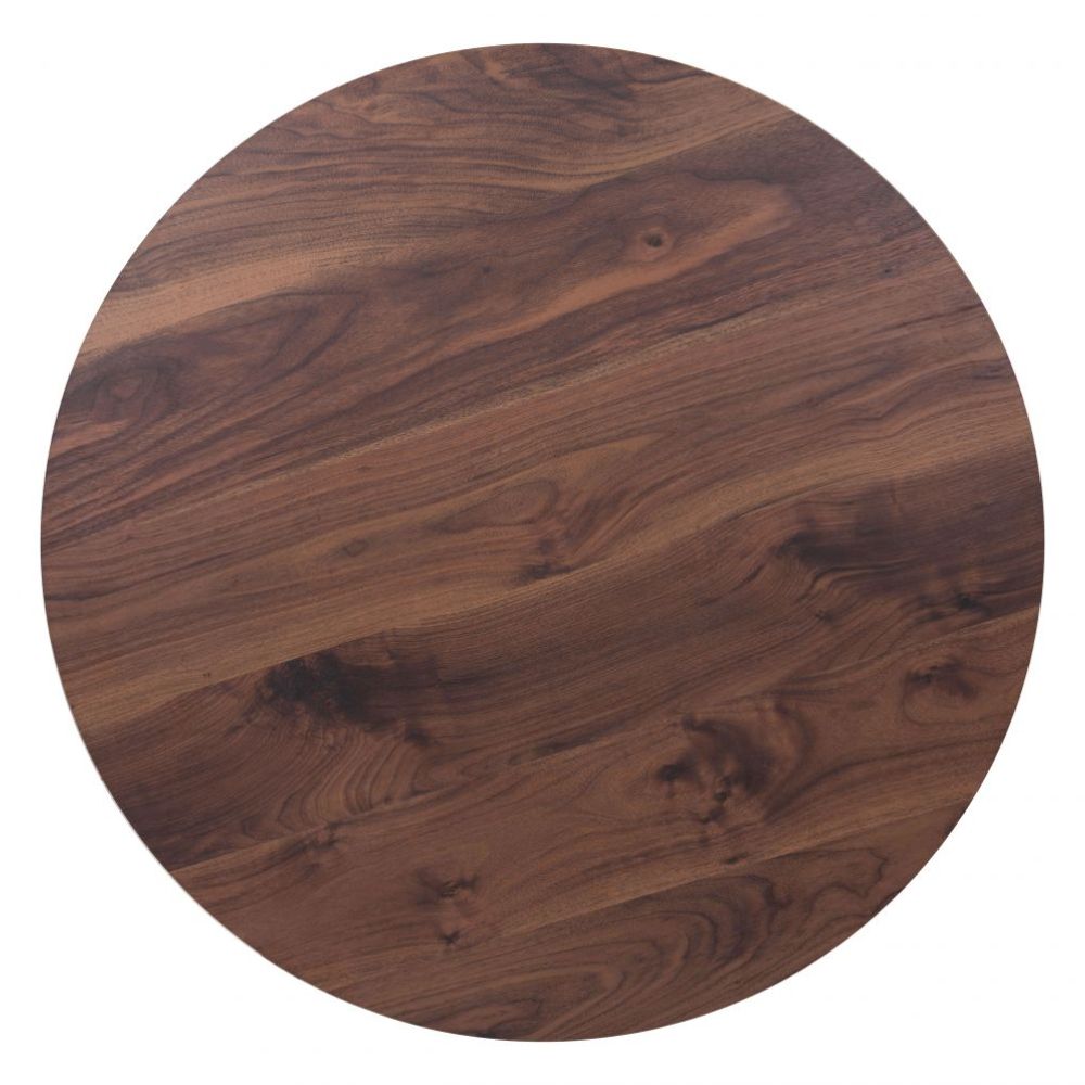 TABLE ZUO OPUS 101567 | Dining Table | Brown Black | Faux Wood MDF | Powder Coated Steel | Inside | Kitchen Living Room Office Bar Area