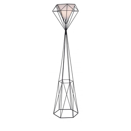 LAMP ZUO DELANCEY | Floor Lamp for Room | Black | Painted Steel Polyester | Inside Bedroom Waiting Room Decorative Room Home Interior Decorative Lamp Lighting Floor Lamp Modern Lamp Light Kitchen Living Room Bedroom