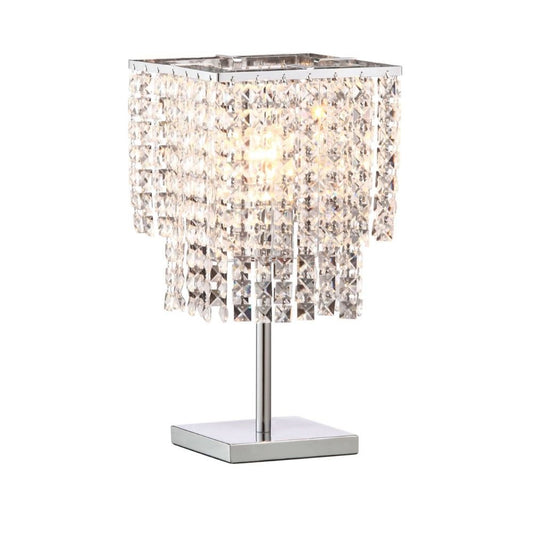 LAMP ZUO FALLING STARS | Table Lamp for Living Room | Chrome Clear | Chrome-Plated Steel Glass | Inside Bedroom Waiting Room Decorative Room Home Interior Decorative Lamp Lighting Floor Lamp Modern Lamp Light Kitchen Living Room Bedroom