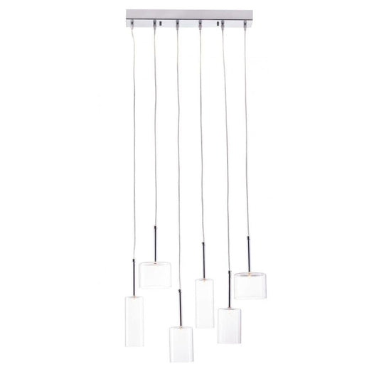 LAMP ZUO HALE | Ceiling Lamp for Living Room Bedroom | Transparent Glass | Chromed Steel | Inside Bedroom Waiting Room Decorative Room Home Interior Decorative Lamp Lighting Floor Lamp Modern Lamp Light Kitchen Living Room Bedroom