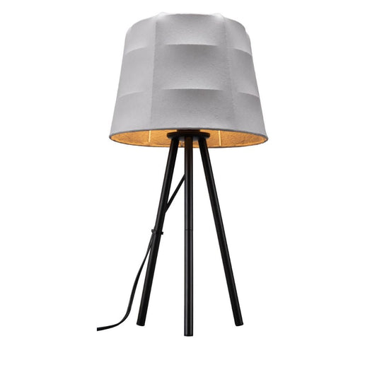LAMP ZUO MOZZI | Room Table Lamp | Grey | Powder Coated Steel | Poly Linen Rayon | Inside | Room Waiting Room Bedroom Decorative Home Interior Decoration Lamp Ilumination Modern Light Kitchen