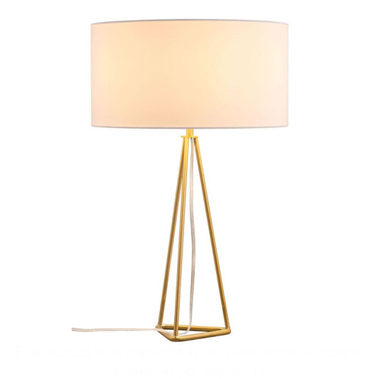LAMP ZUO SASCHA | Table Lamp | Brass | Gold | Electroplated Steel | Poly Cotton | Inside | Room Waiting Room Bedroom Decorative Home Interior Decoration Lamp Ilumination Modern Light Kitchen