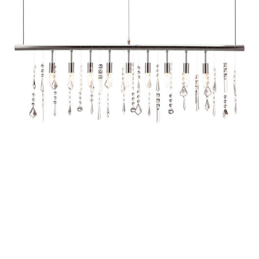 LAMP ZUO SHOOTING STARS | Ceiling Lamp for Dining Room | Chrome Clear | Chrome-Plated Steel Glass | Inside Bedroom Waiting Room Decorative Room Home Interior Decorative Lamp Lighting Floor Lamp Modern Lamp Light Kitchen Living Room Bedroom