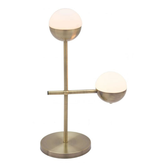 LAMP ZUO WATERLOO | Table Lamp for Living Room | Bronze | Galvanized Steel Frosted Glass | Inside Bedroom Waiting Room Decorative Room Home Interior Decorative Lamp Lighting Floor Lamp Modern Lamp Light Kitchen Living Room Bedroom