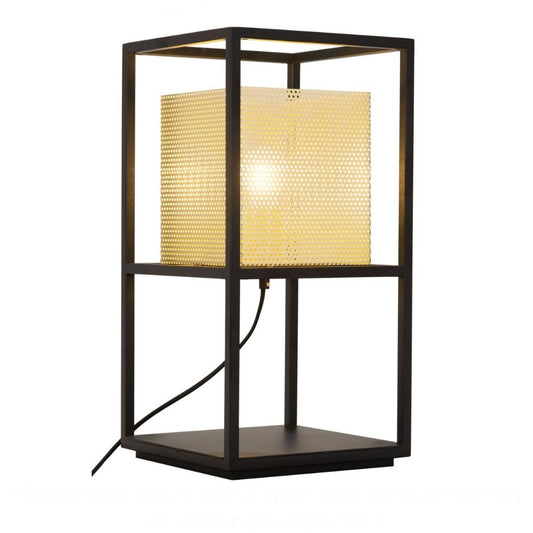 LAMP ZUO YVES | Room Table Lamp | Black | Gold | Powder Coated Steel | Electroplated Steel | Inside | Room Waiting Room Bedroom Decorative Home Interior Decoration Lamp Ilumination Modern Light Kitchen