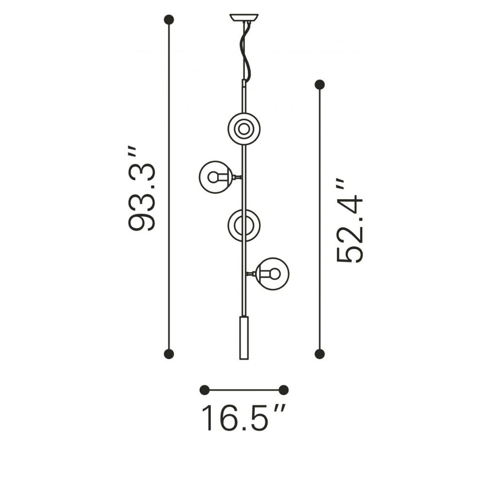 LAMP ZUO ZATARA | Ceiling Light for Living Room | Black Brass | Steel Tinted Glass | Inside Bedroom Waiting Room Decorative Room Home Interior Decorative Lamp Lighting Floor Lamp Modern Lamp Light Kitchen Living Room Bedroom