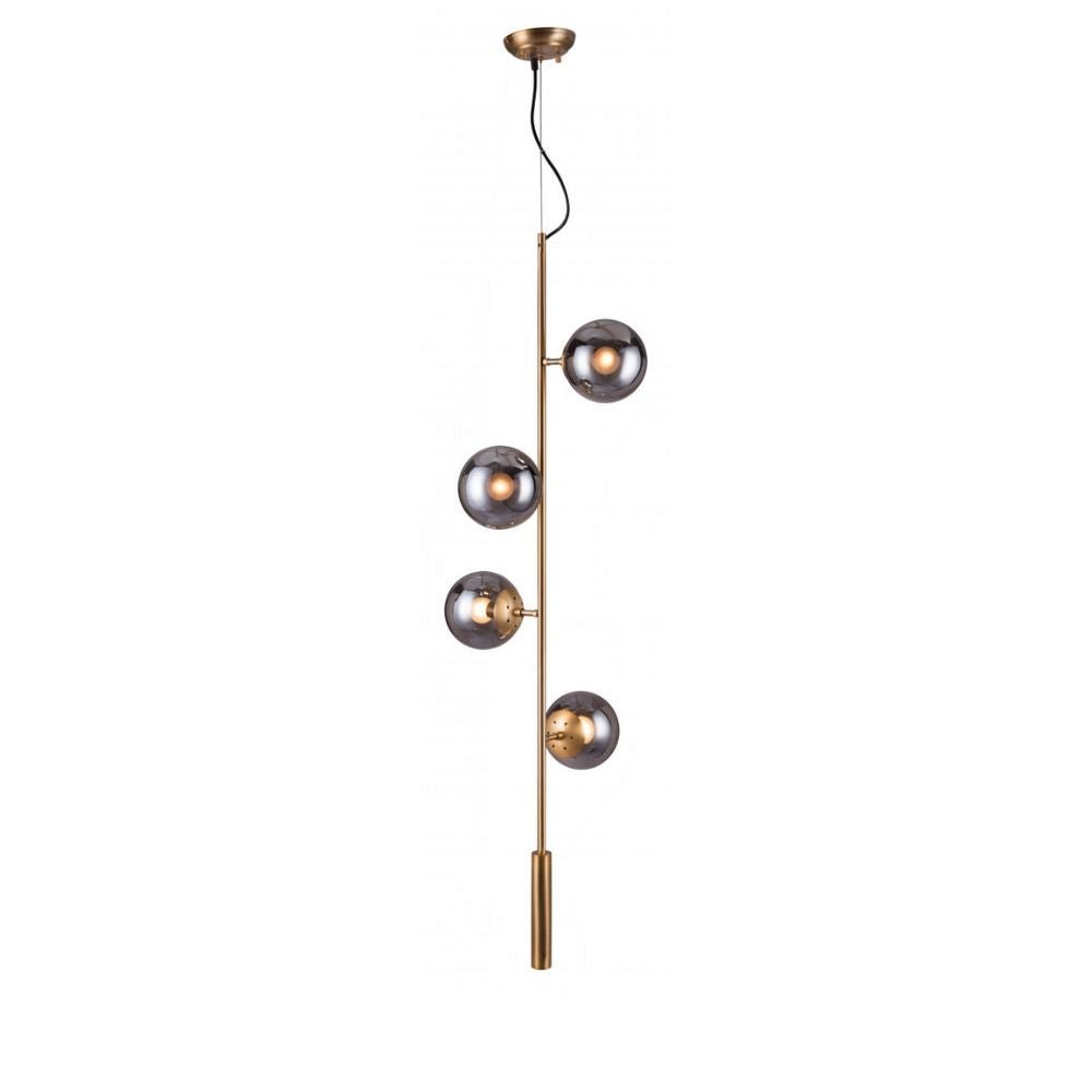 LAMP ZUO ZATARA | Ceiling Light for Living Room | Black Brass | Steel Tinted Glass | Inside Bedroom Waiting Room Decorative Room Home Interior Decorative Lamp Lighting Floor Lamp Modern Lamp Light Kitchen Living Room Bedroom