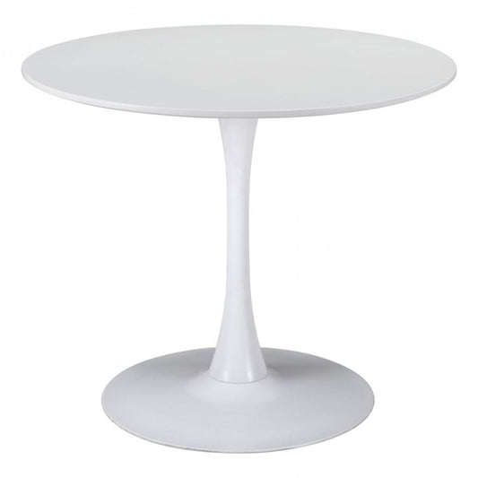 TABLE ZUO OPUS 101566 | Dining Table | White | Painted MDF | Powder Coated Steel | Inside | Kitchen Living Room Office Bar Area